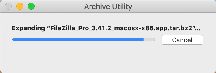 unable to install filezilla mac