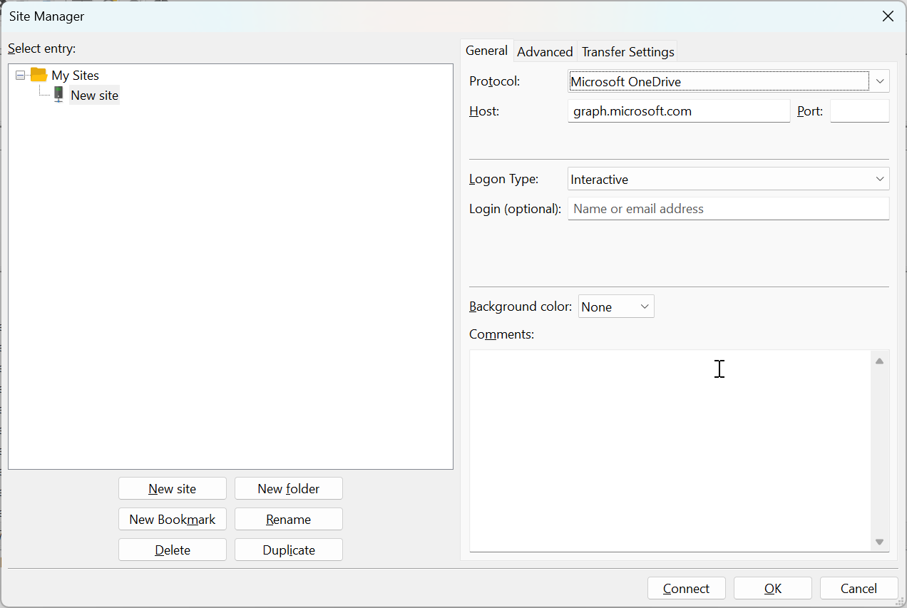 How to Set Up OneDrive Connections - FileZilla Pro