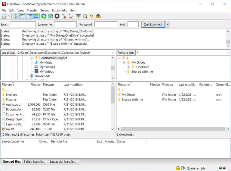 How to Set Up OneDrive Connections - FileZilla Pro