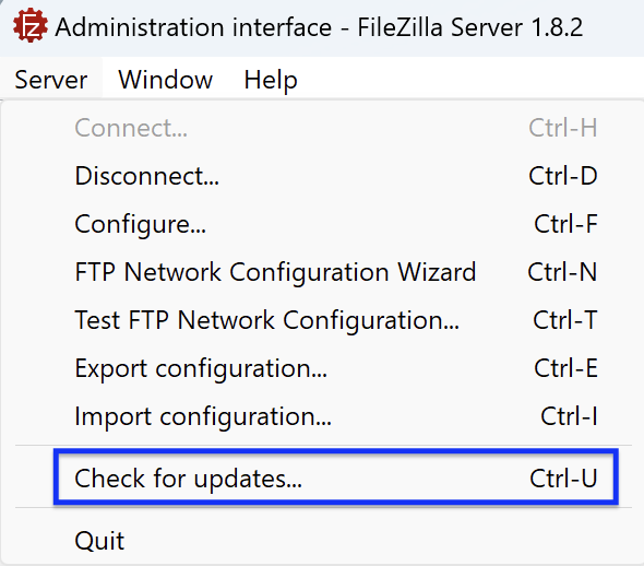 Filezilla Software Algorithm Update Updating FileZilla Server/FZPES - FileZilla Pro