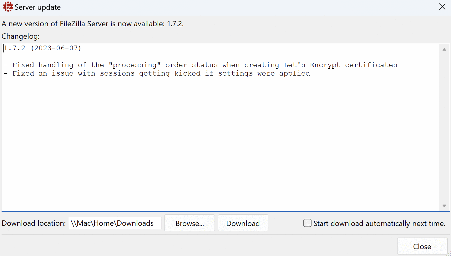 Filezilla Software Algorithm Update Updating FileZilla Server/FZPES - FileZilla Pro