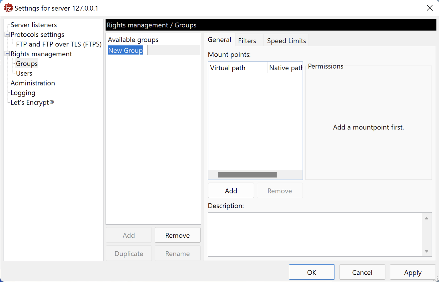 FileZilla Server Group Panel FileZilla Pro