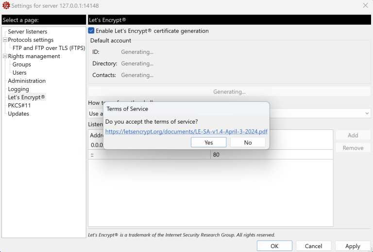 How to Configure Let’s Encrypt® with FileZilla Server - FileZilla Pro