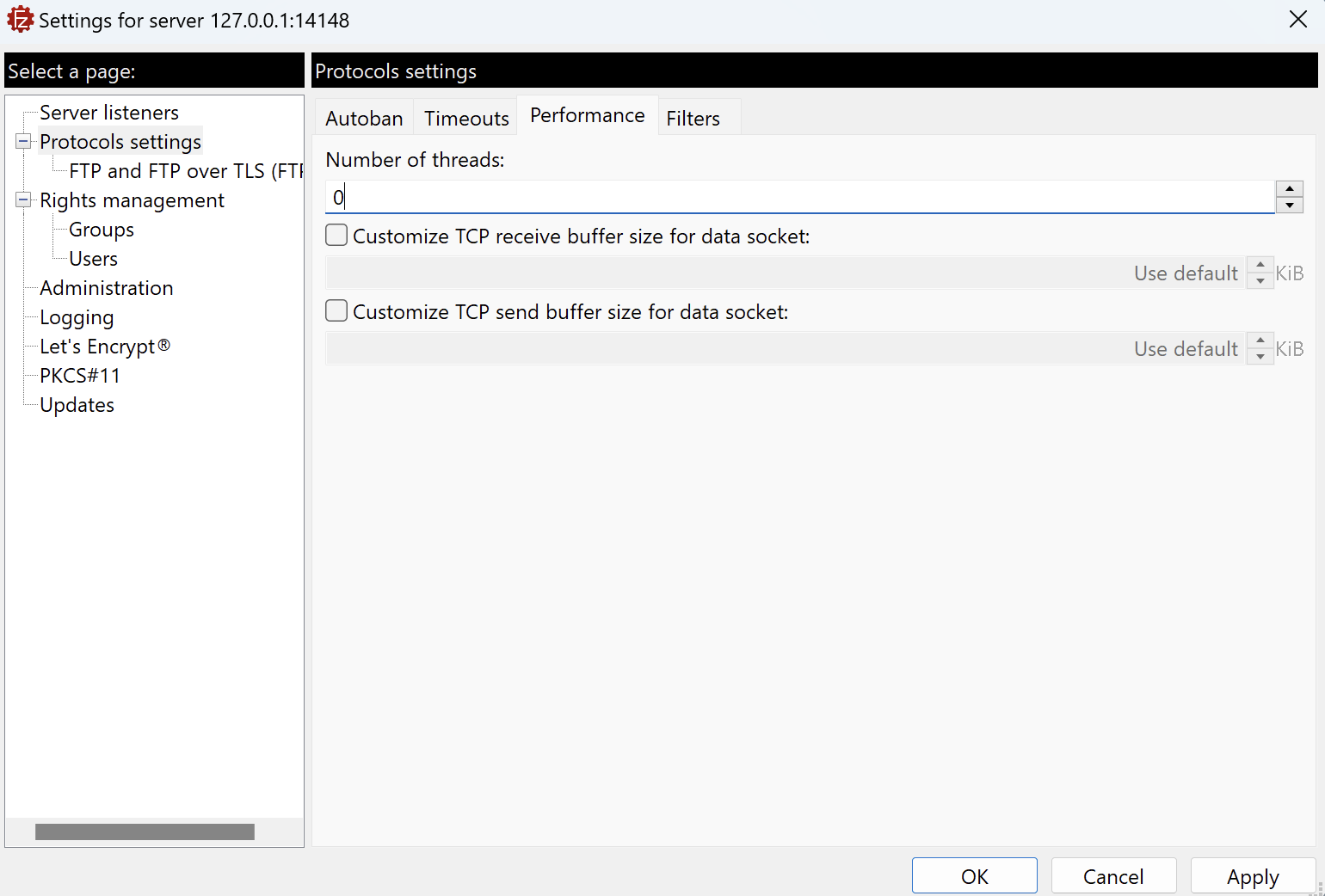 How to Set Performance with FileZilla Server/FZPES - FileZilla Pro