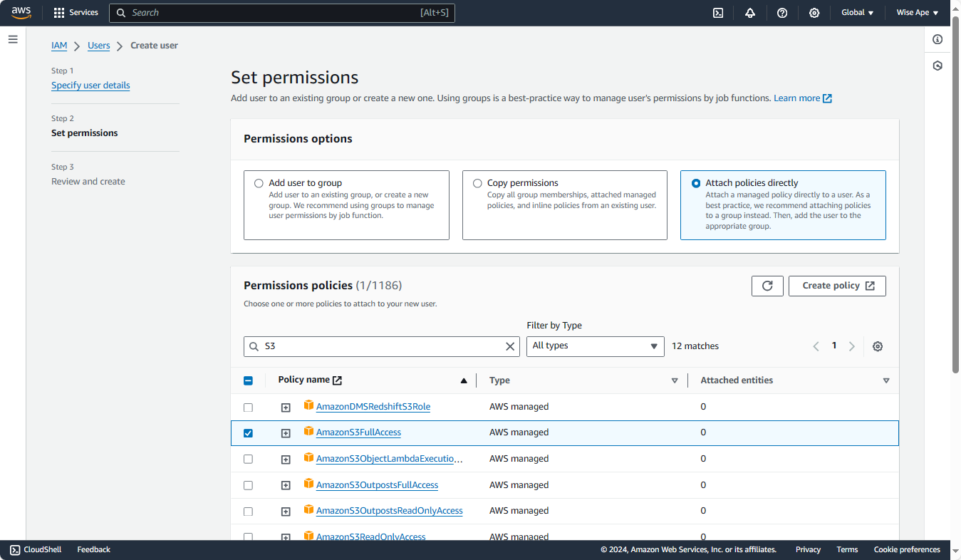 How to get Amazon S3 Credentials - FileZilla Pro