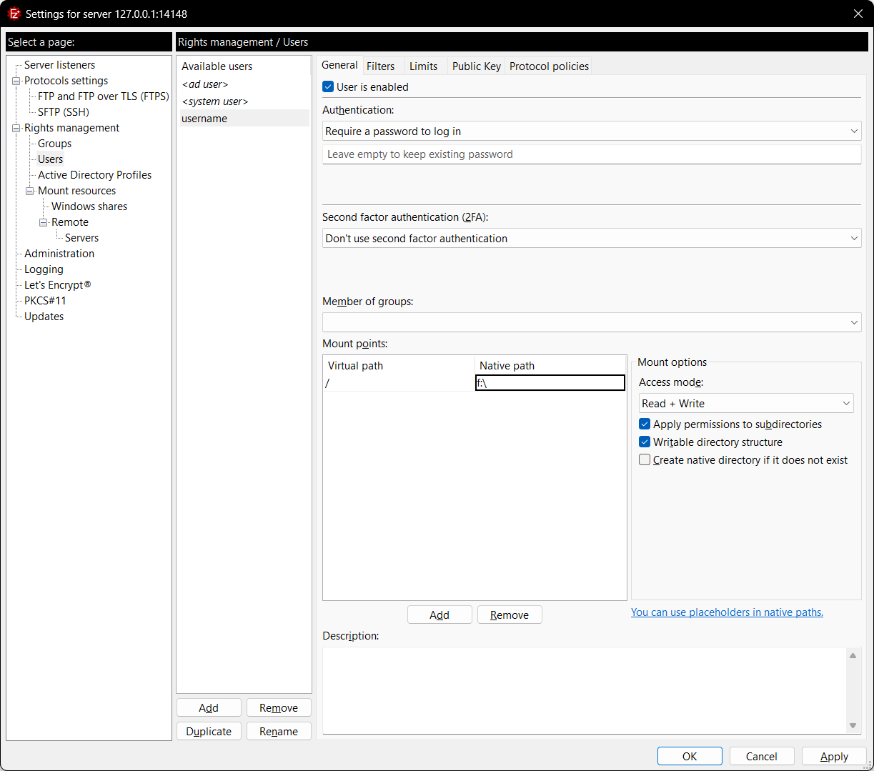 How to Edit Mount Points: Virtual & Native Paths - FileZilla Pro
