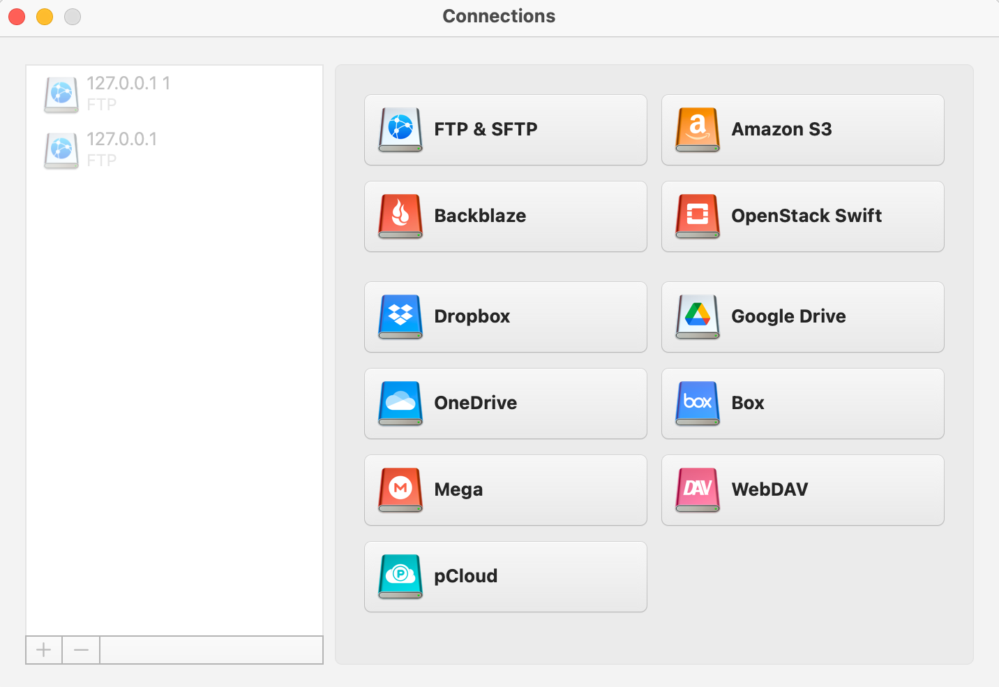 CloudMounter Interface